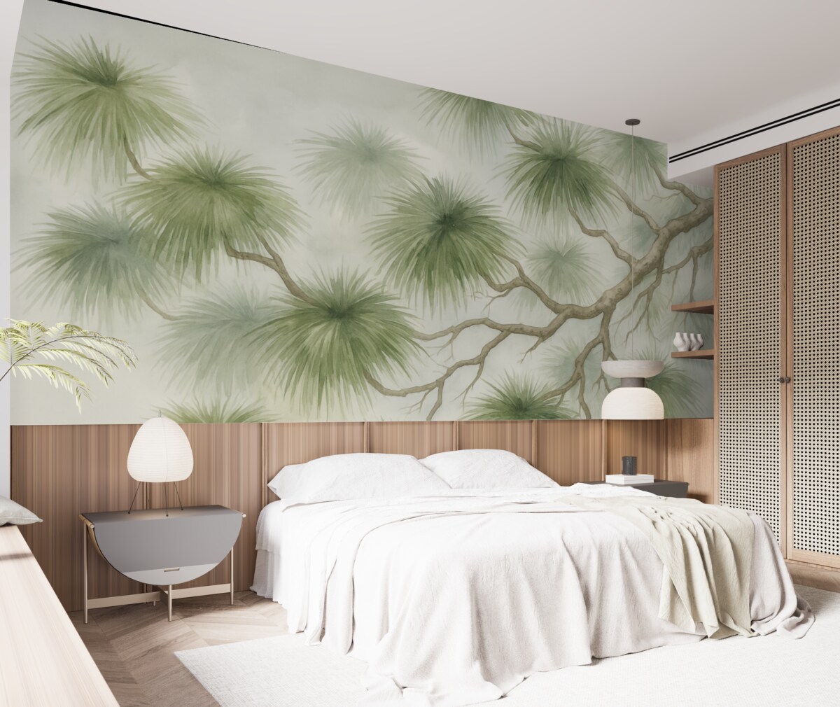 Fototapeta Abstrakcyjna akwarela naśladująca konary sosny.