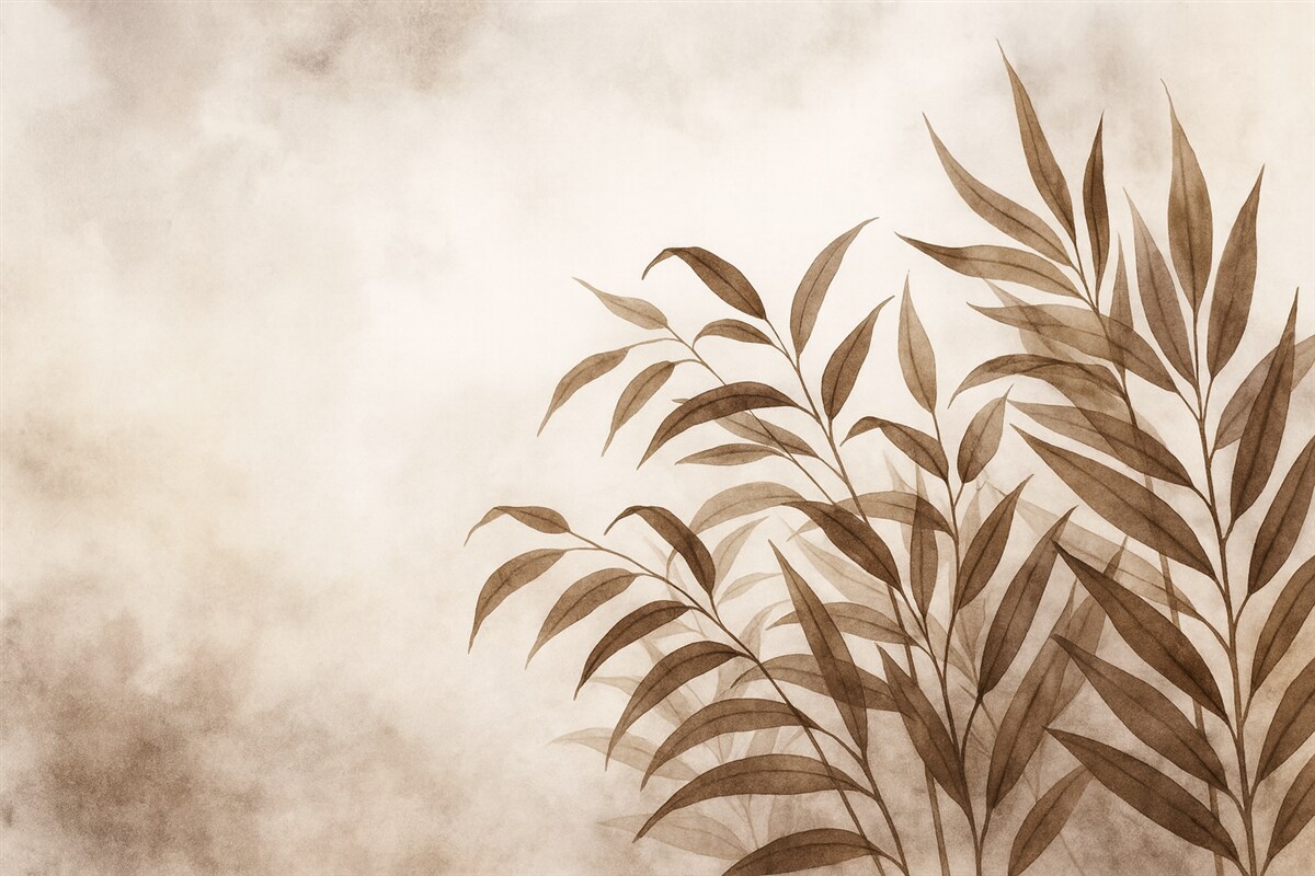 Fototapeta brązowe dużych liści