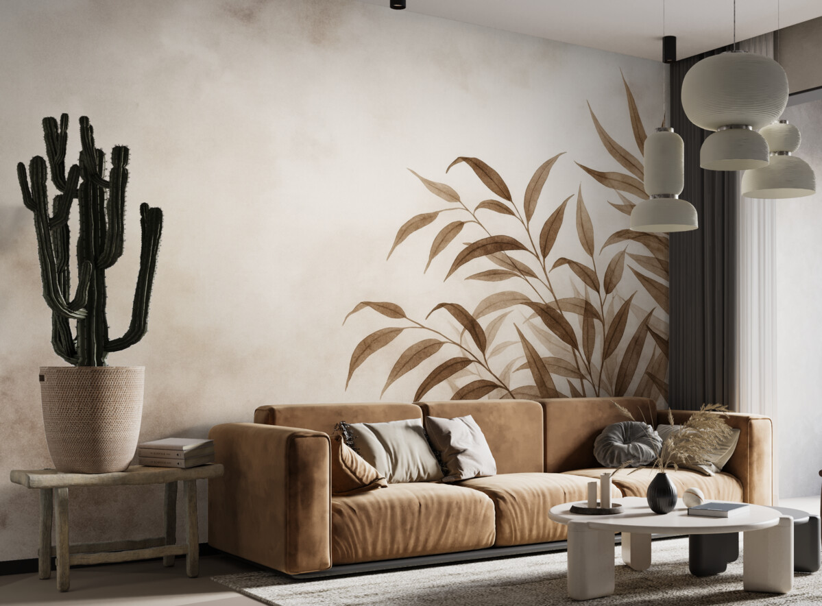 Fototapeta brązowe dużych liści