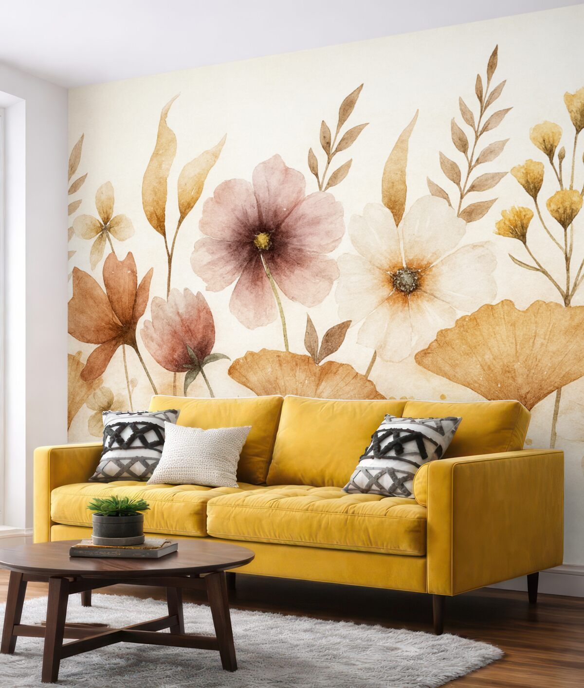 Fototapeta Zestaw dzikich roślin kwitnących.