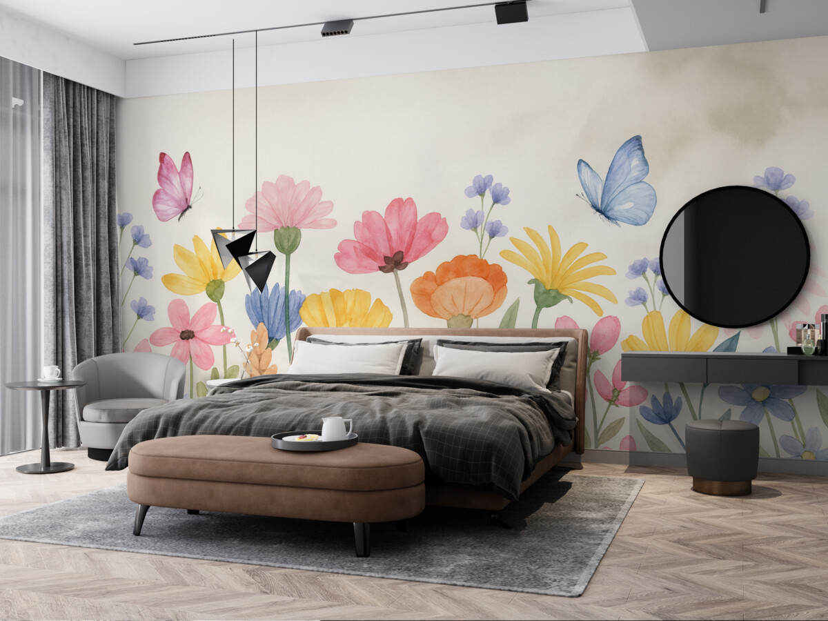 Fototapeta wyraźne dzikie kwiaty