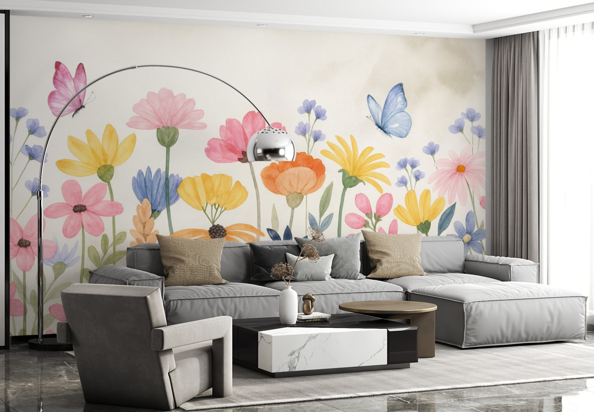 Fototapeta wyraźne dzikie kwiaty