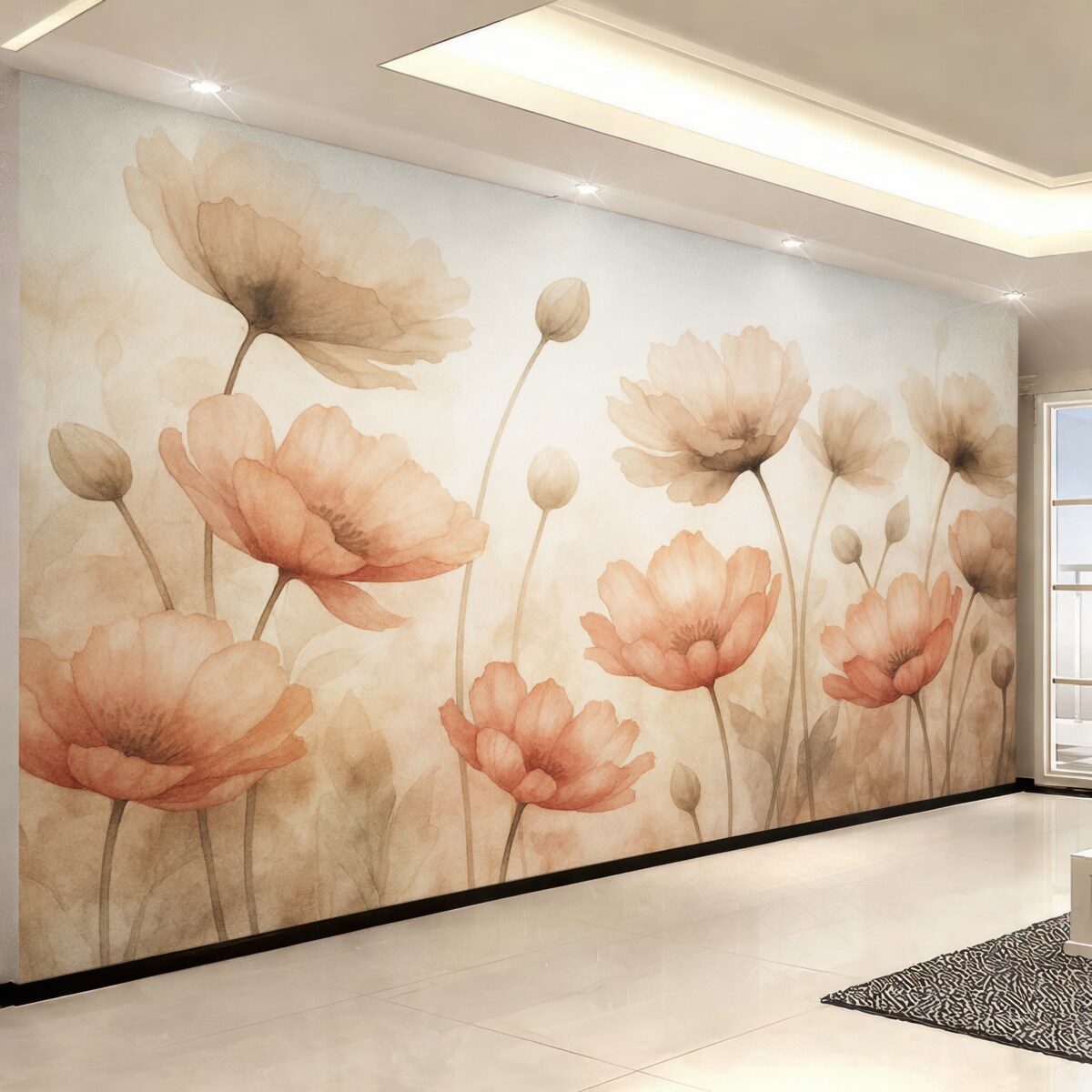 Fototapeta Maki ponad górami.