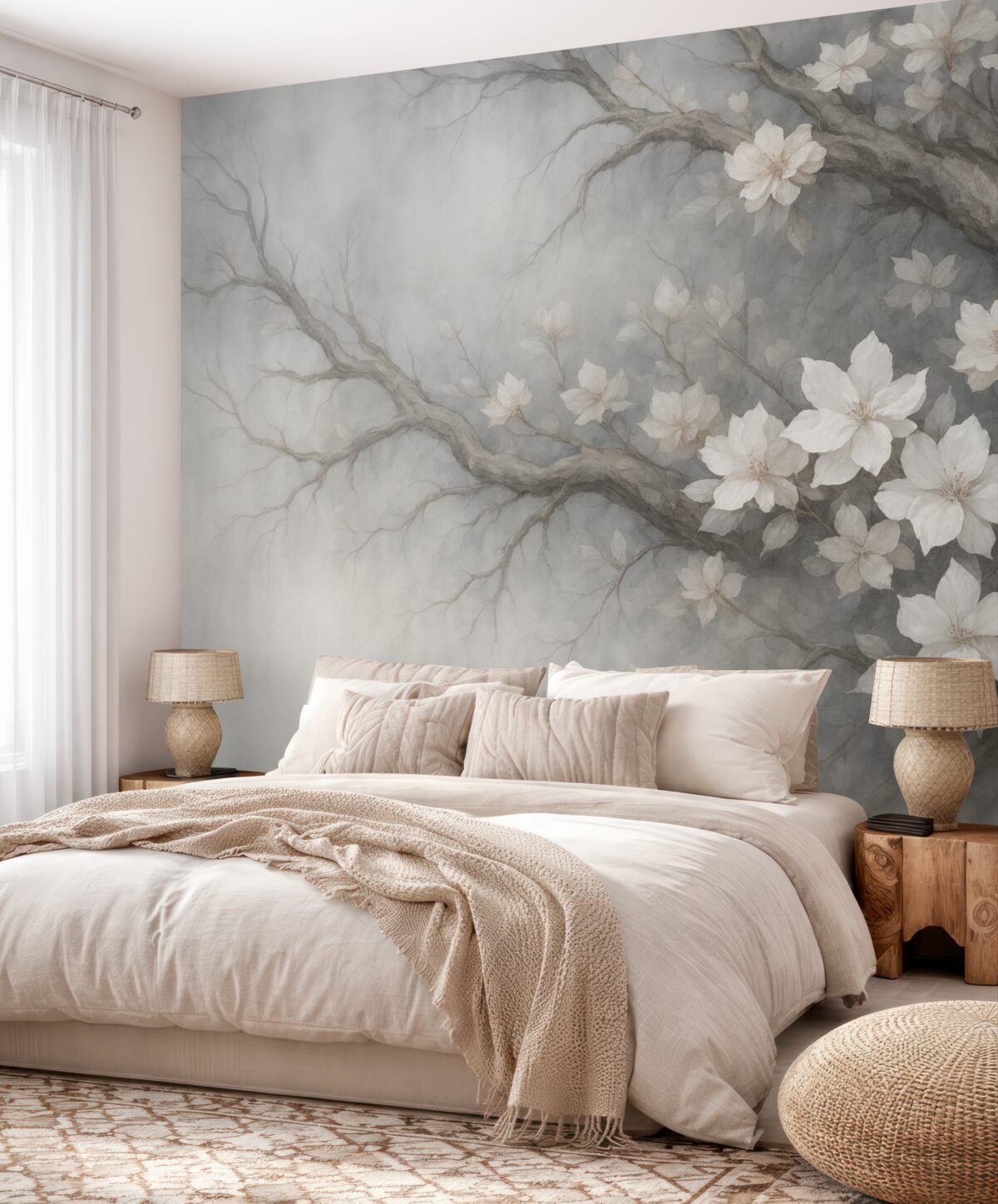 Fototapeta Abstrakcyjna gałązka kwiatowa.