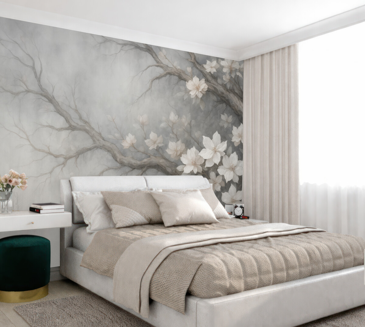 Fototapeta Abstrakcyjna gałązka kwiatowa.