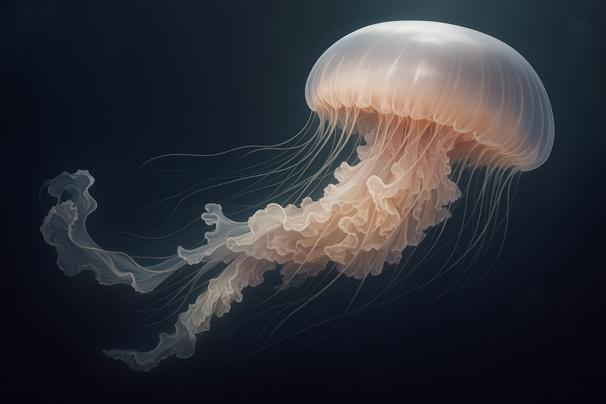 Fototapeta Wspaniałe meduzy w technice akwareli