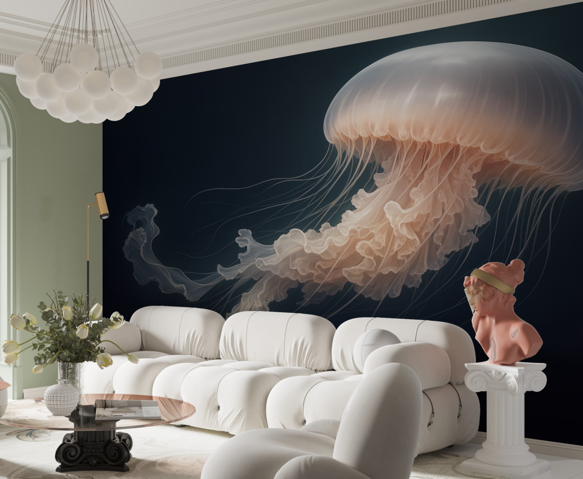 Fototapeta Wspaniałe meduzy w technice akwareli