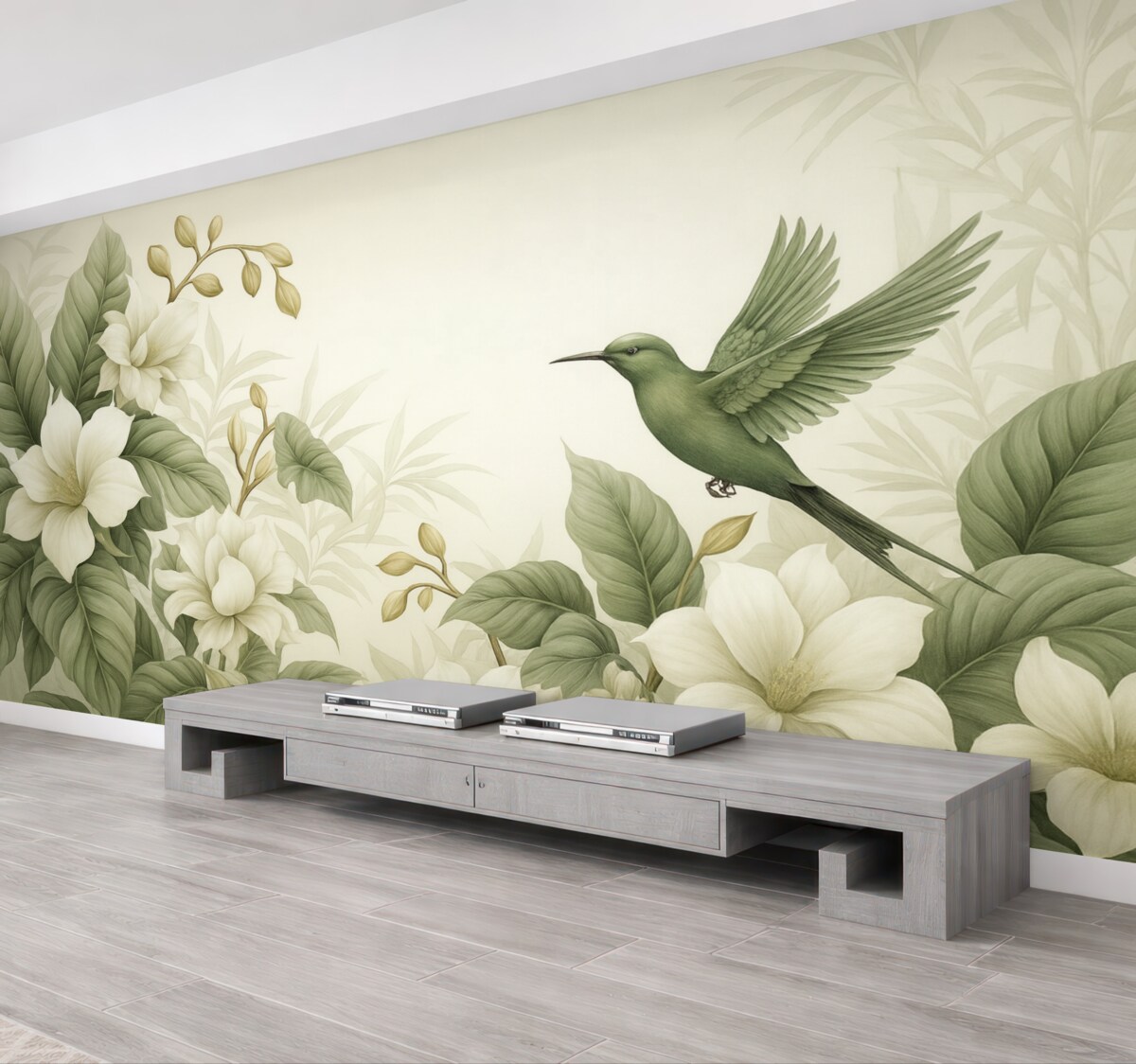 Fototapeta Tropikalny pejzaż z roślinami.