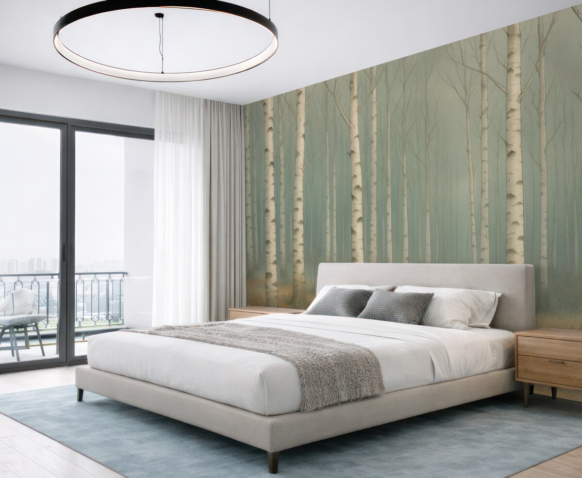 Fototapeta Brzozy w akwareli.