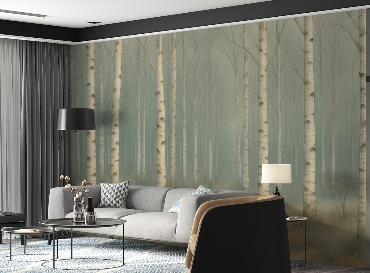 Fototapeta Brzozy w akwareli.