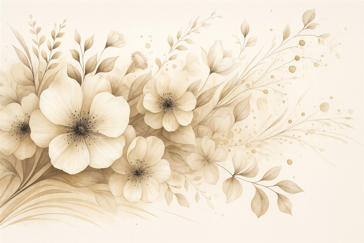 Fototapeta Malarstwo akwarelowe w formie bukietu.