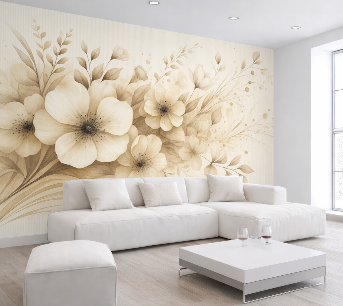 Fototapeta Malarstwo akwarelowe w formie bukietu.