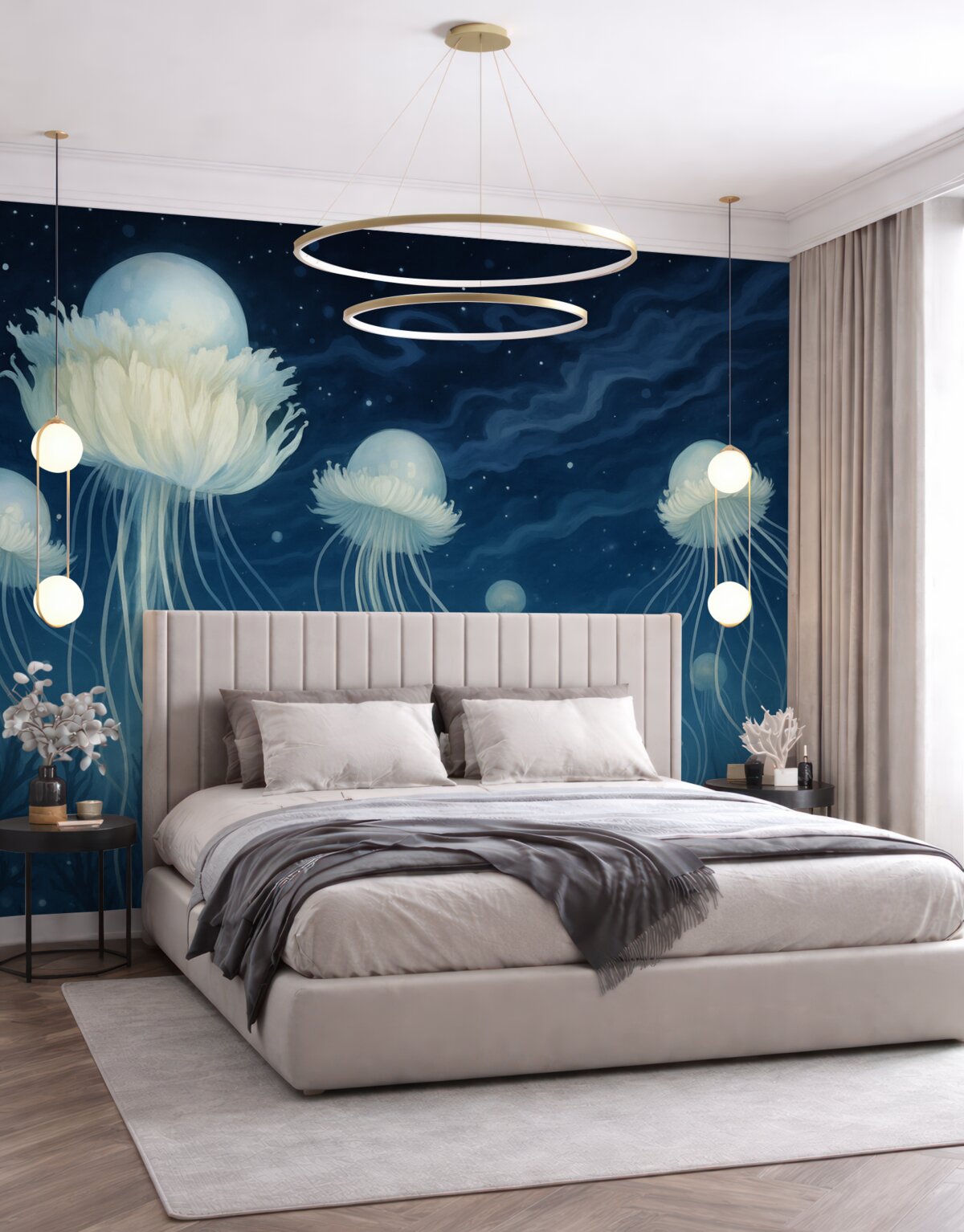 Fototapeta Malowane ukwiały w podwodnym świecie.