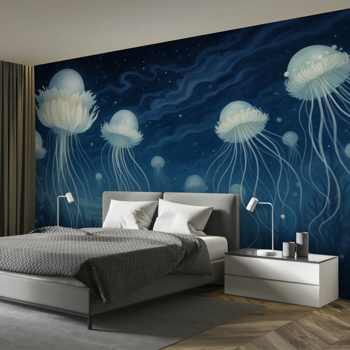 Fototapeta Malowane ukwiały w podwodnym świecie.