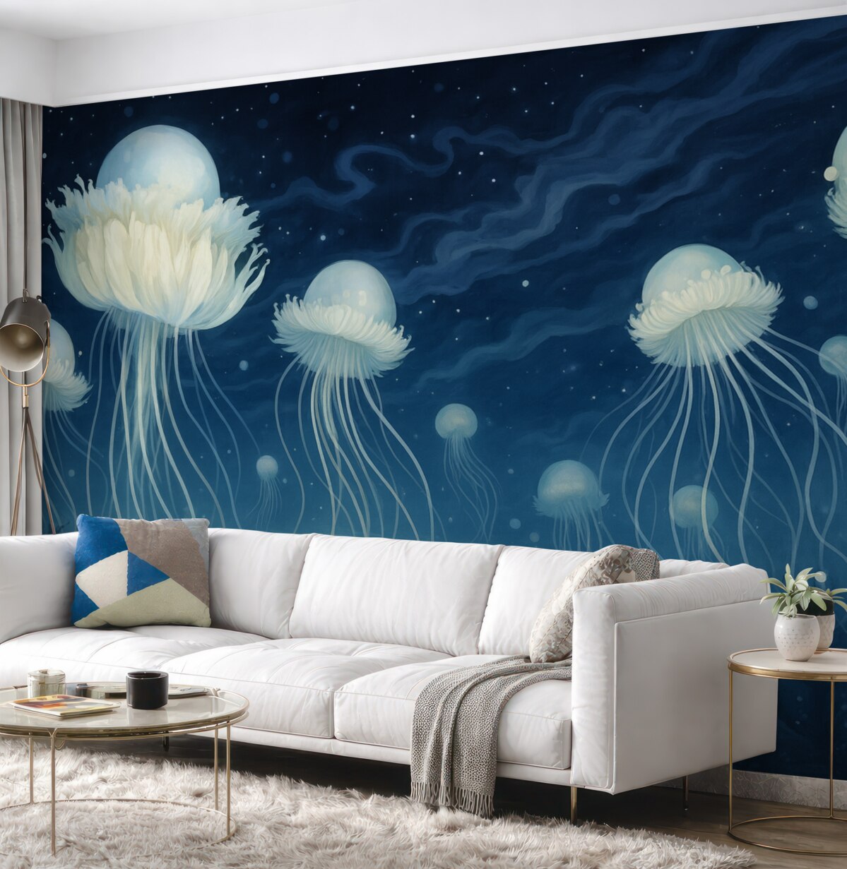 Fototapeta Malowane ukwiały w podwodnym świecie.