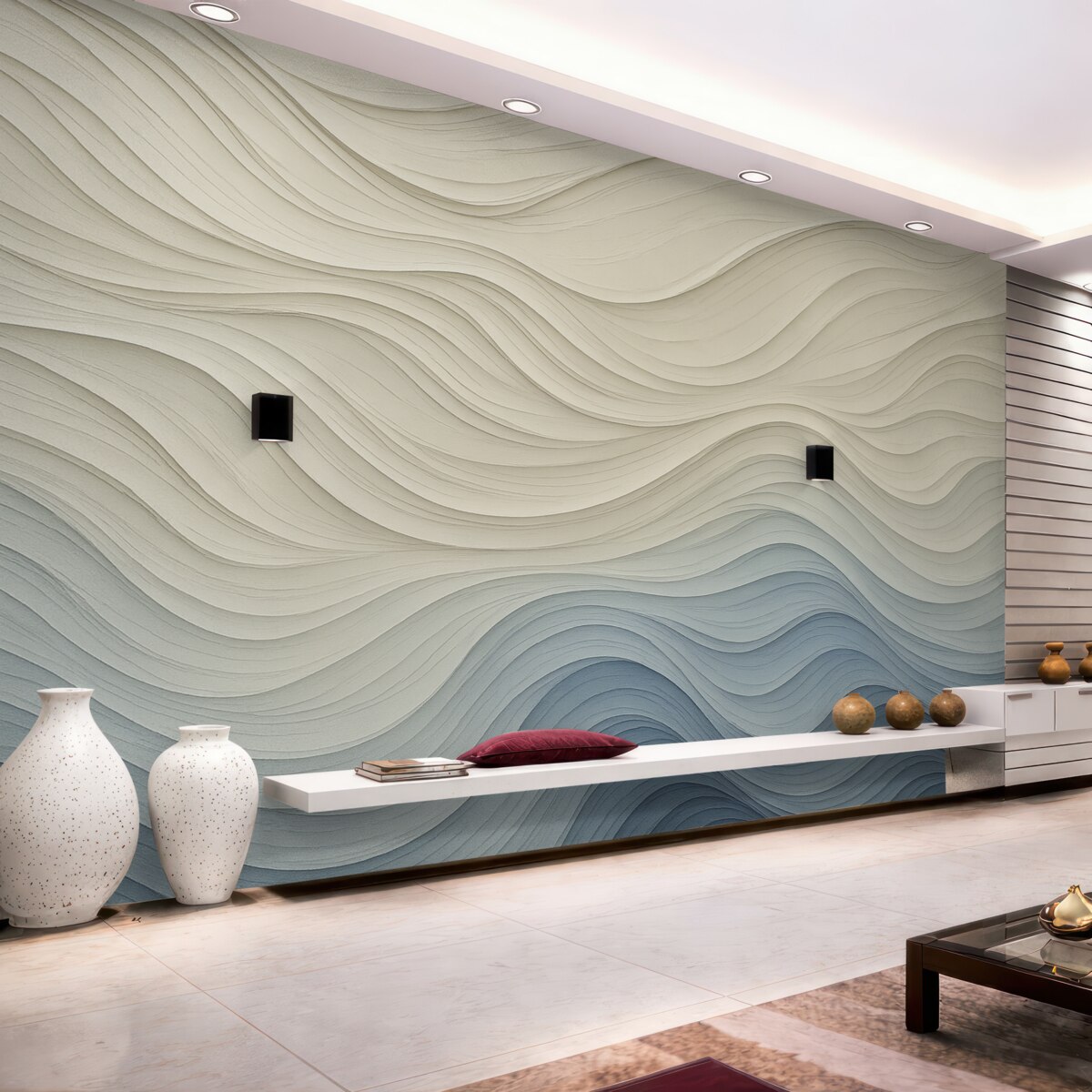 Fototapeta Faluje abstrakcyjna forma.