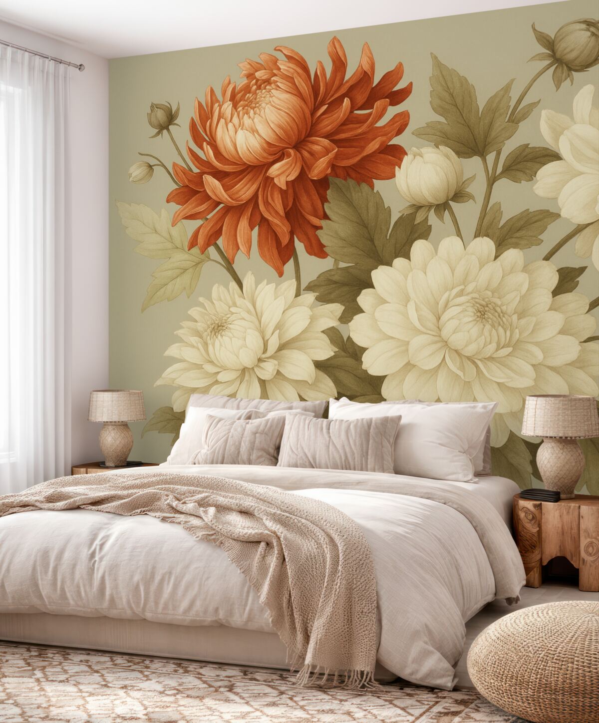 Fototapeta Piwonie w estetyce retro.