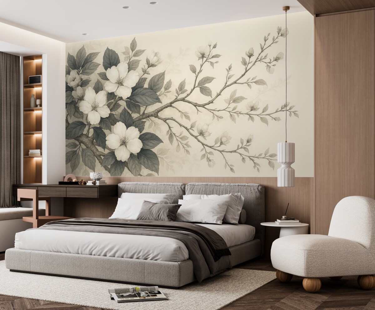 Fototapeta Konar drzewa w retro stylu.