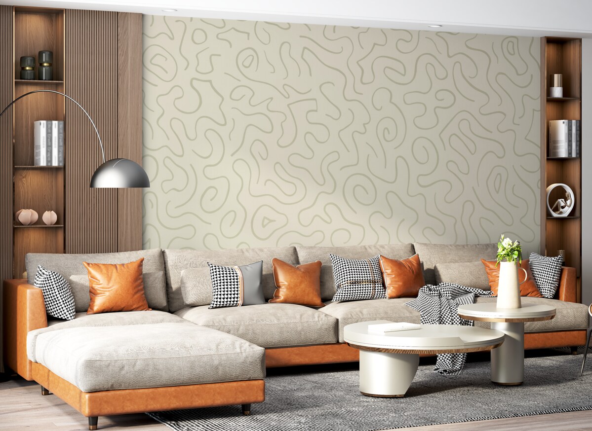 Fototapeta Linie i kręgi w delikatnych odcieniach.