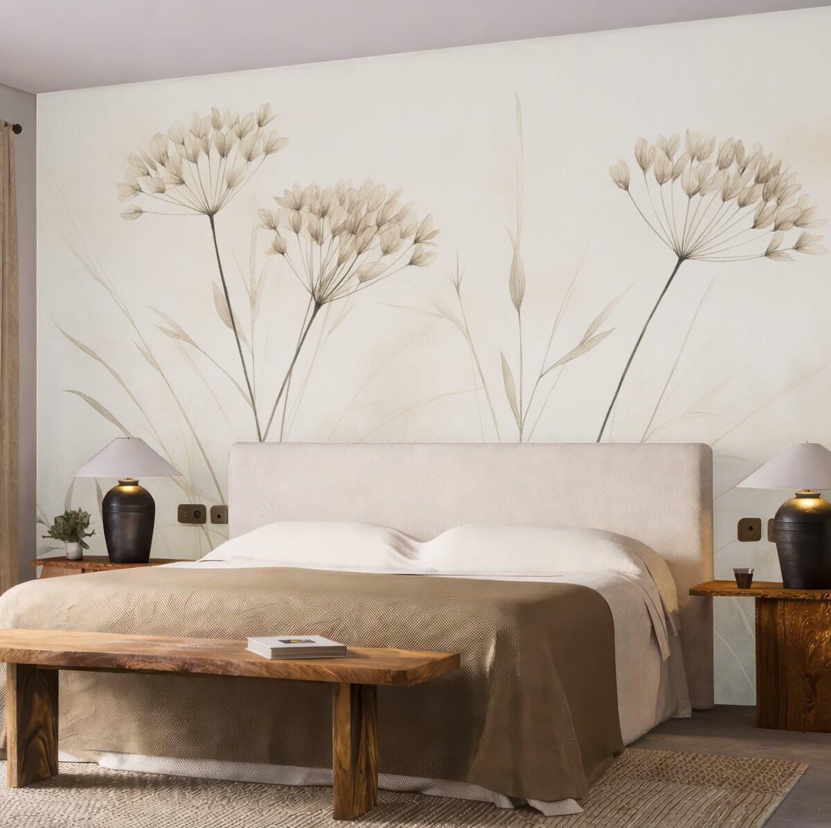 Fototapeta Zioła w akwarelowym, rozmytym sposobie.