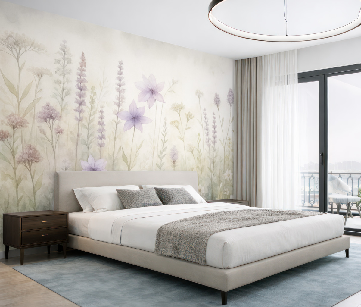 Fototapeta Rośliny i zioła w akwarelowym, delikatnym stylu.