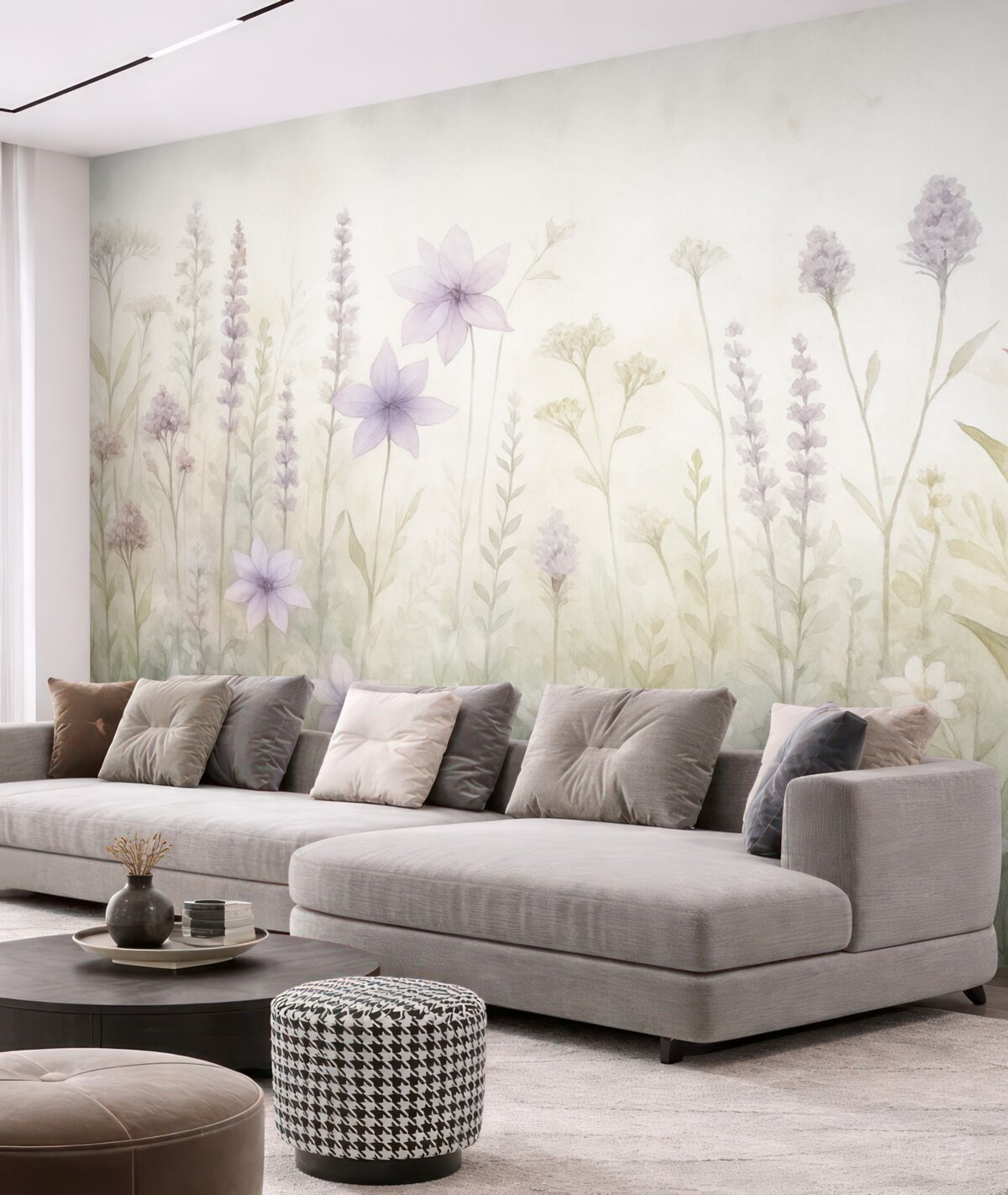 Fototapeta Rośliny i zioła w akwarelowym, delikatnym stylu.