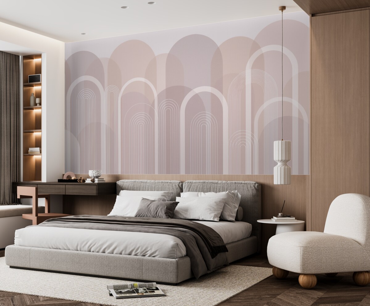 Fototapeta Geometriczne łuki w stylu boho.