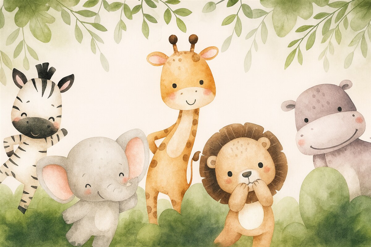 Fototapeta Urocze zwierzęta i rośliny