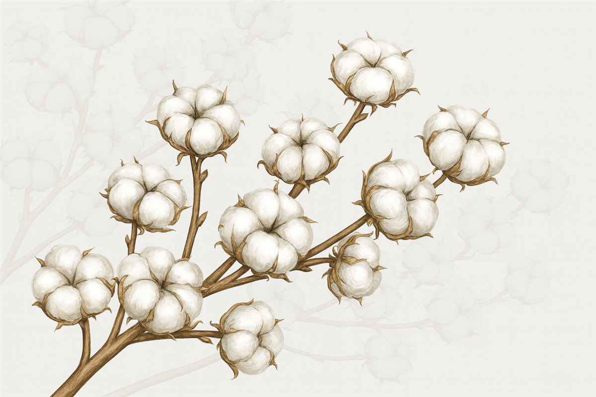 Fototapeta Odgałęzienia bawełny.