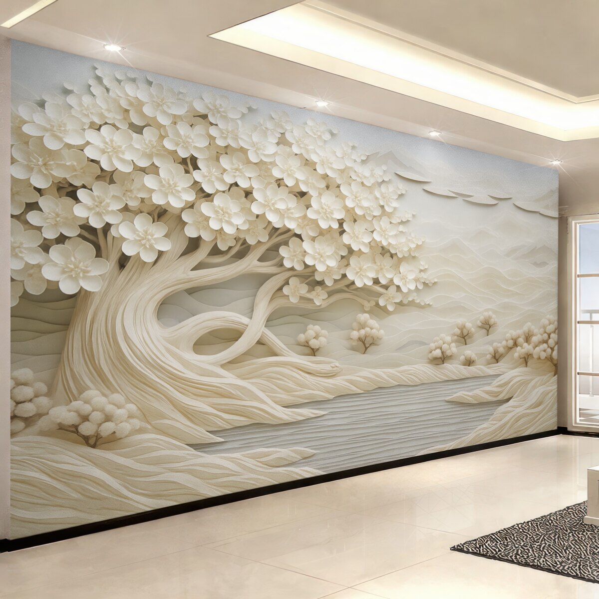 Fototapeta Czarowne drzewo przy wodzie