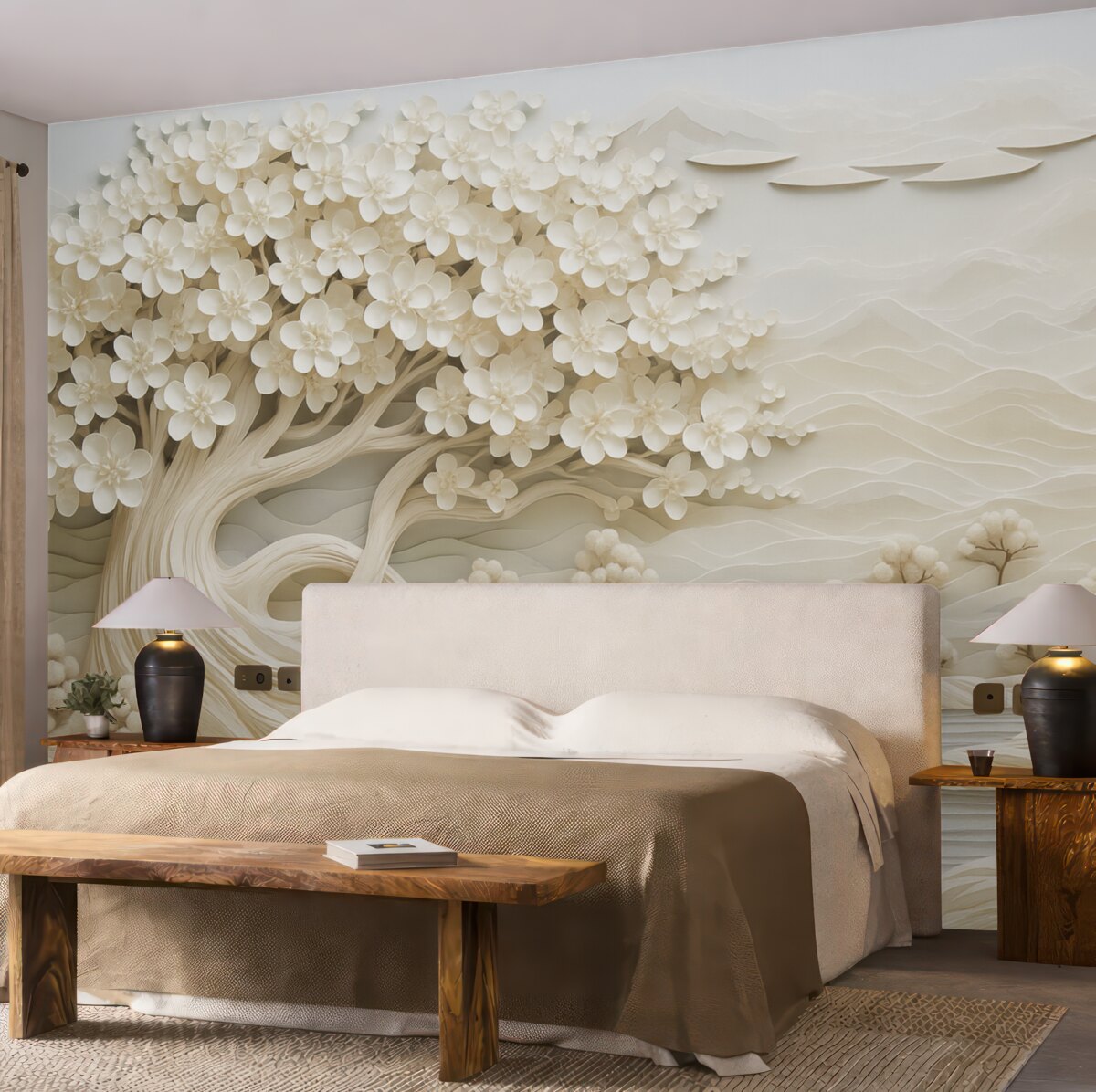 Fototapeta Czarowne drzewo przy wodzie