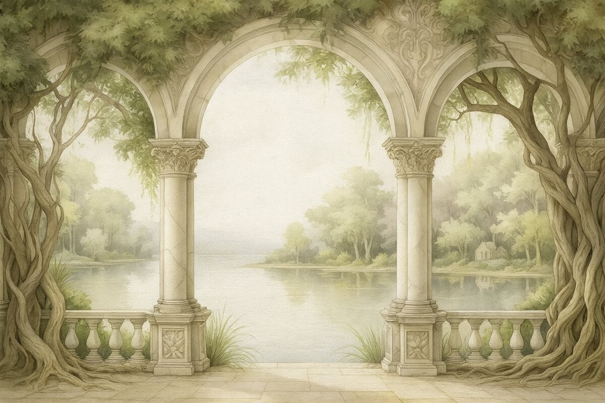 Fototapeta Obraz olejny w stylu łuku.