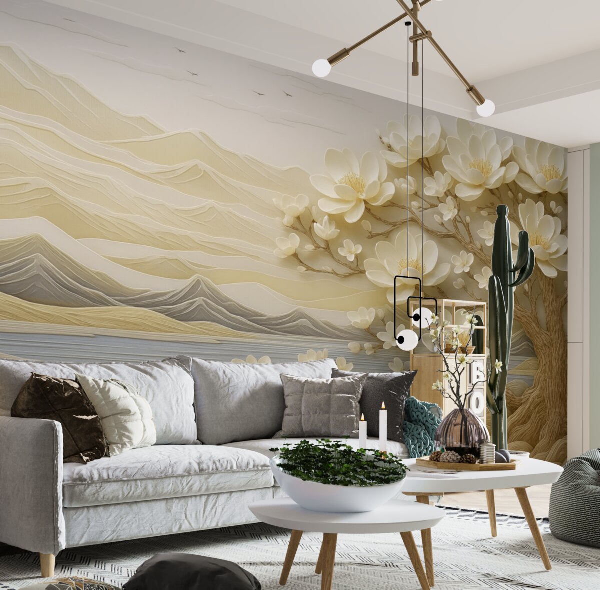 Fototapeta Abstrakcyjny las przy rzece.