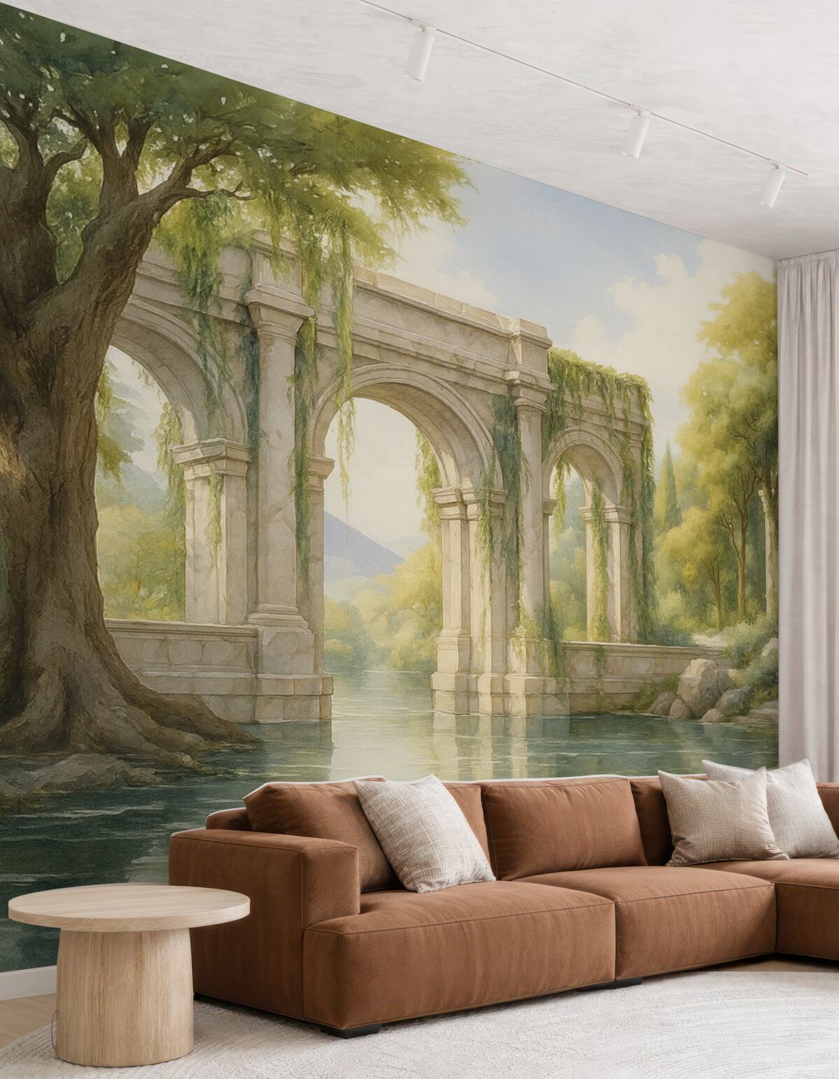 Fototapeta Obraz przedstawiający krajobraz w technice olejnej.