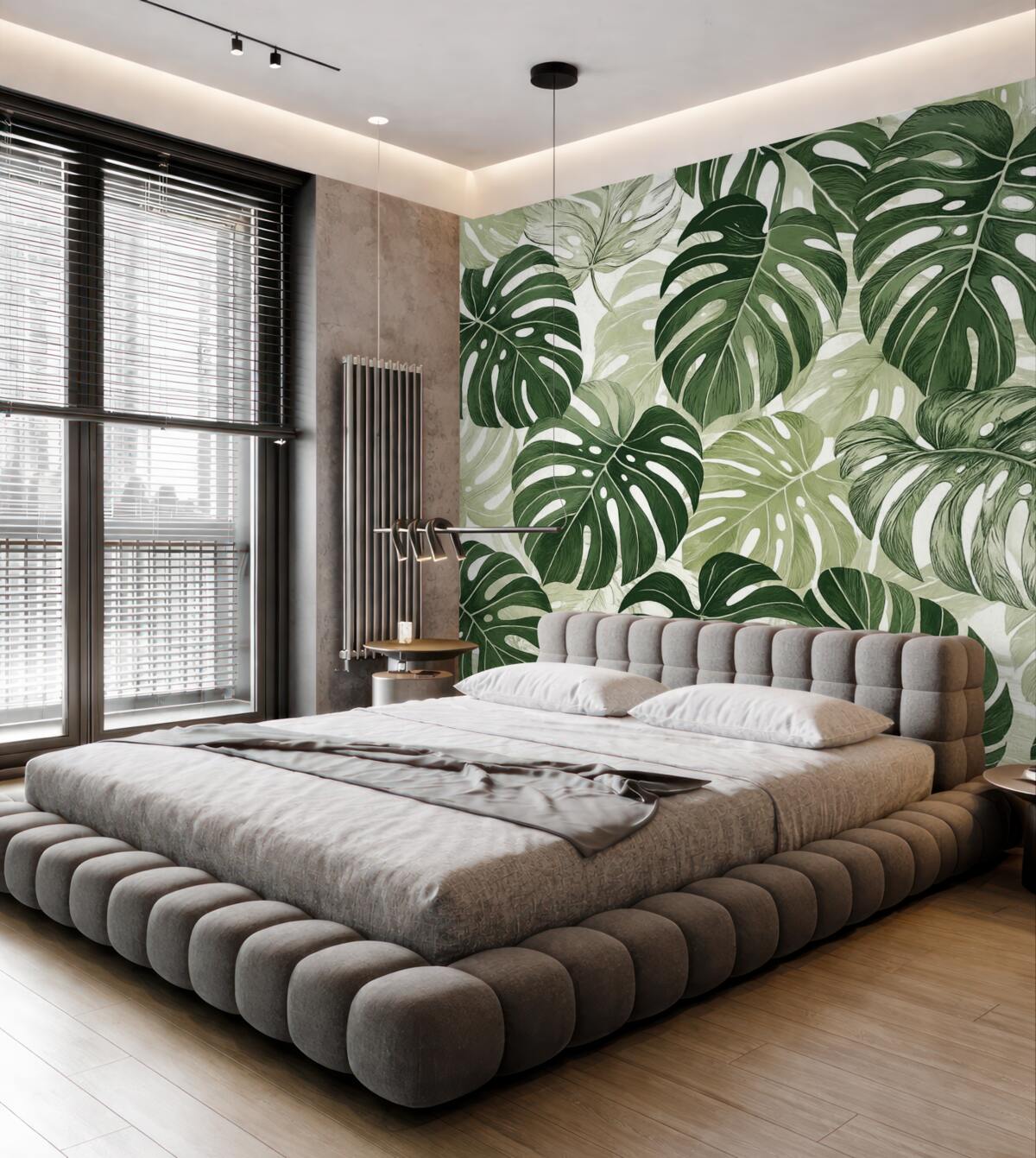 Fototapeta Liście Monstery w formie graficznej.