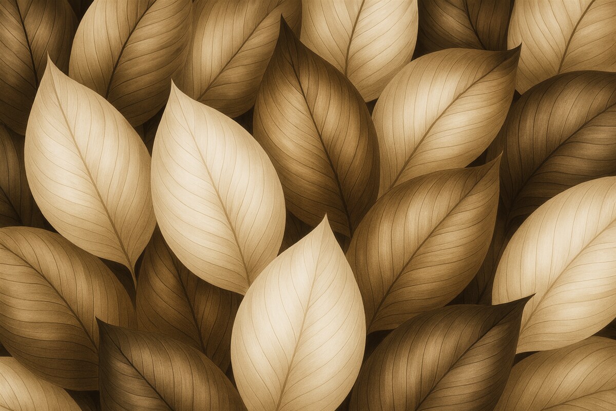 Fototapeta Liście w tonacji sepii.