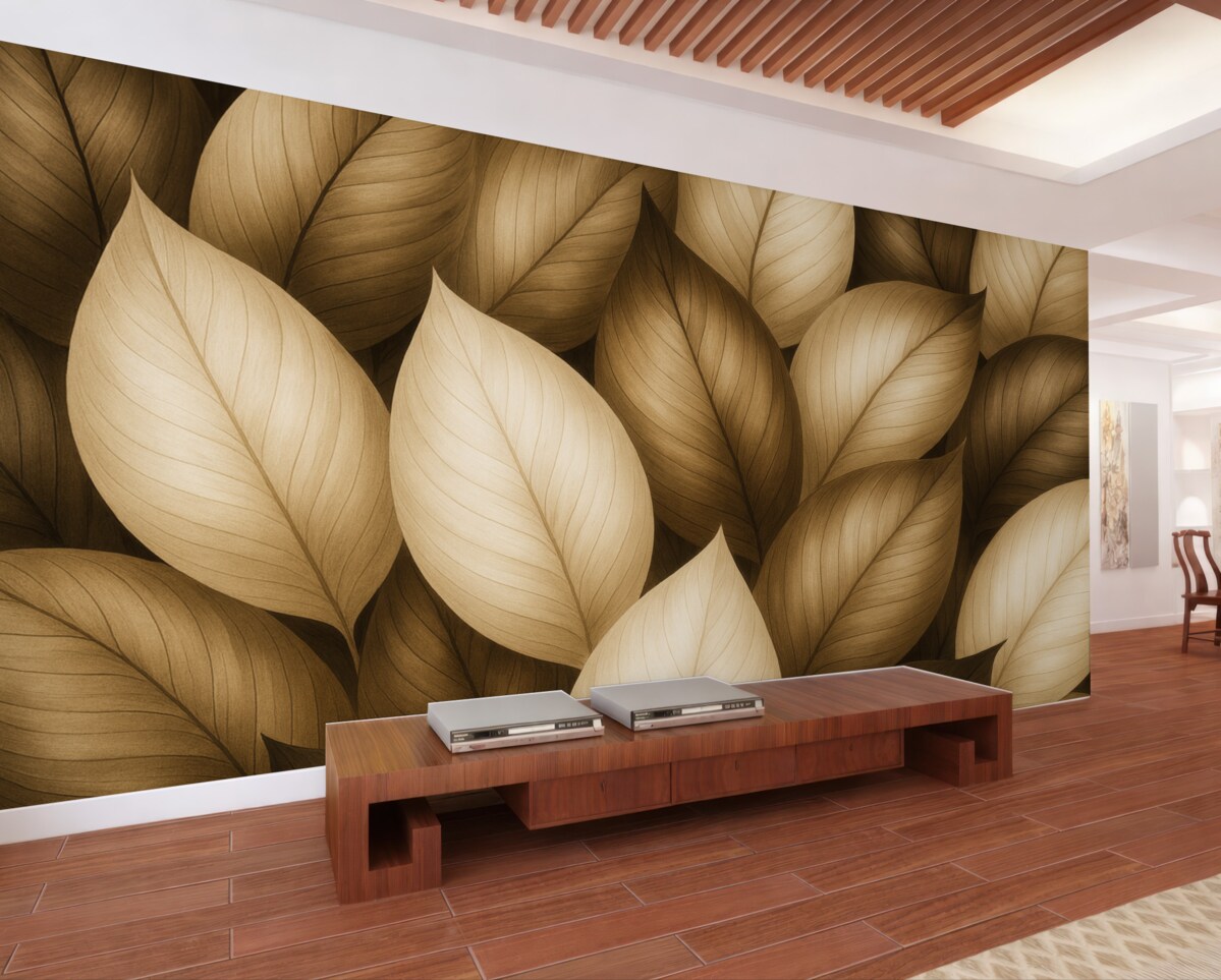 Fototapeta Liście w tonacji sepii.