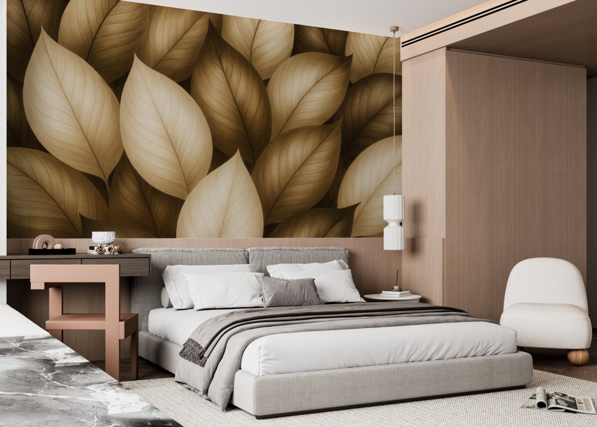 Fototapeta Liście w tonacji sepii.