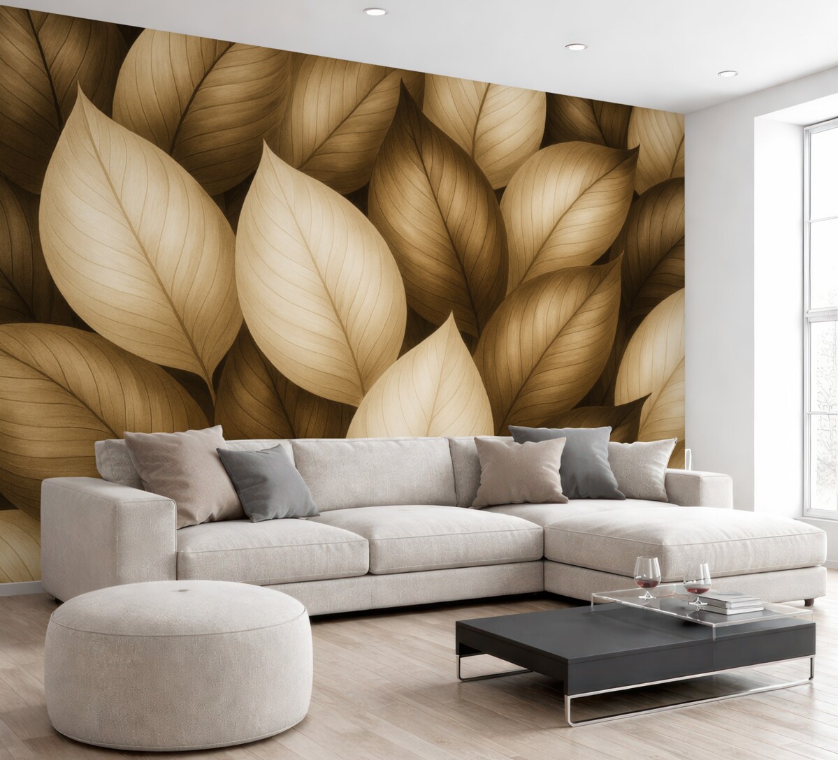 Fototapeta Liście w tonacji sepii.