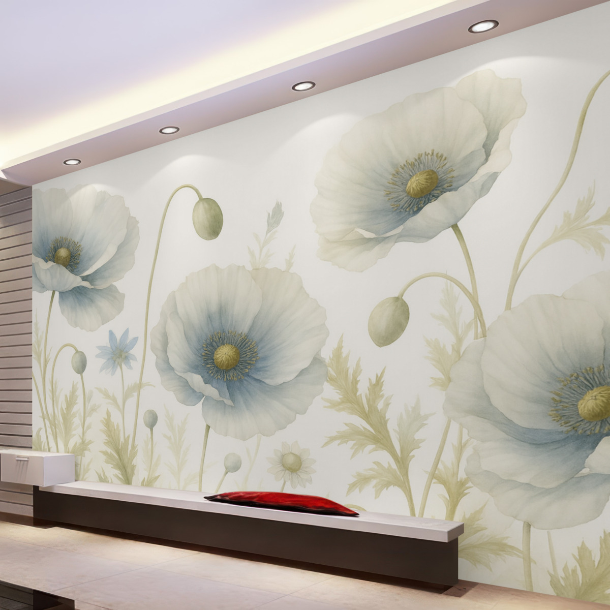 Fototapeta Kwiaty w odcieniu niebieskim.