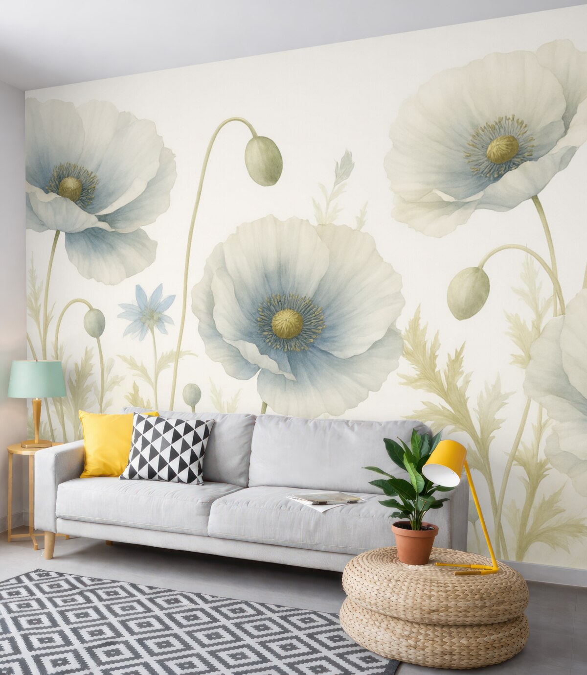 Fototapeta Kwiaty w odcieniu niebieskim.