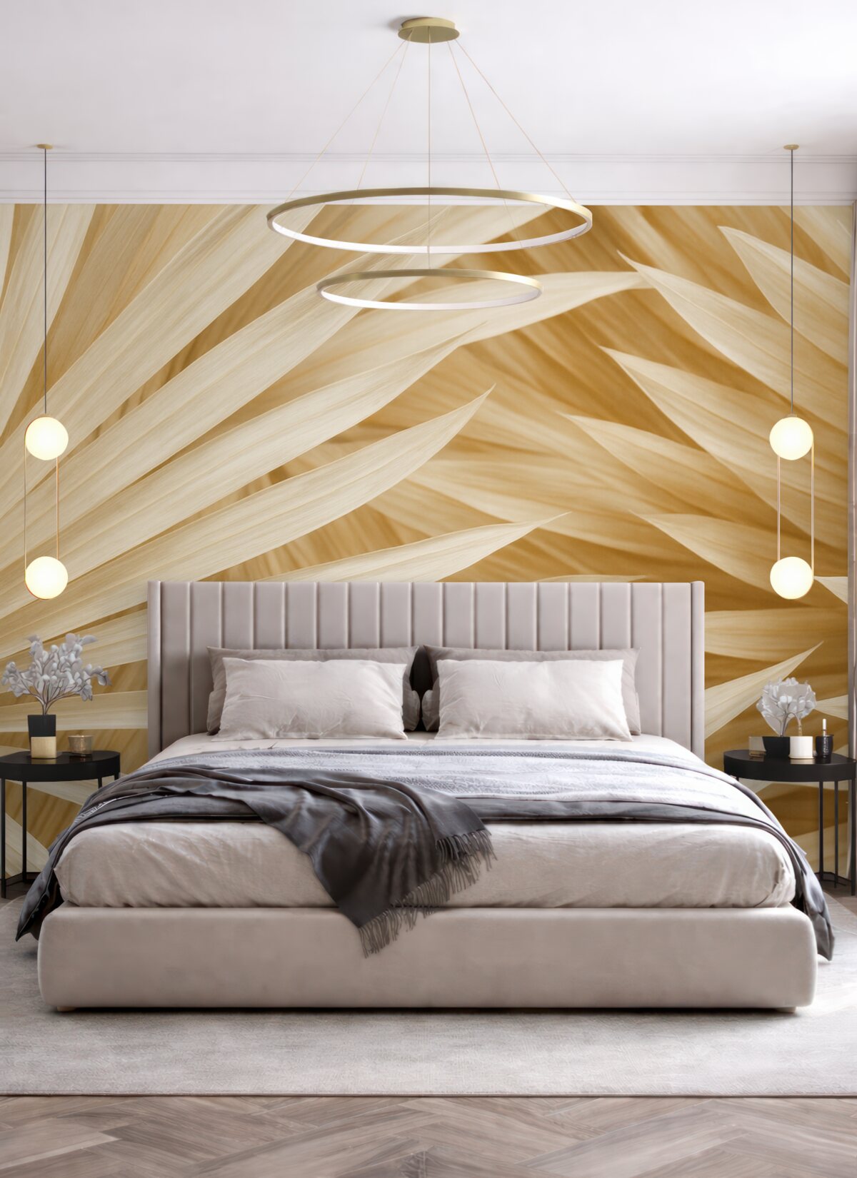 Fototapeta Wyschnięte liście palmowe.