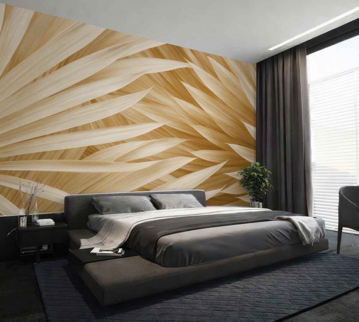 Fototapeta Wyschnięte liście palmowe.