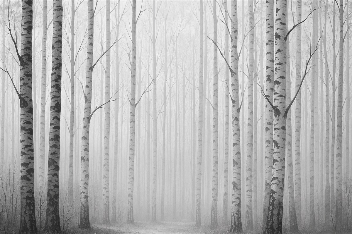 Fototapeta Brzozowy las.