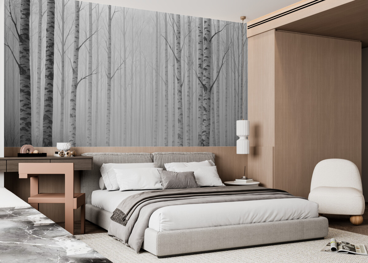 Fototapeta Brzozowy las.