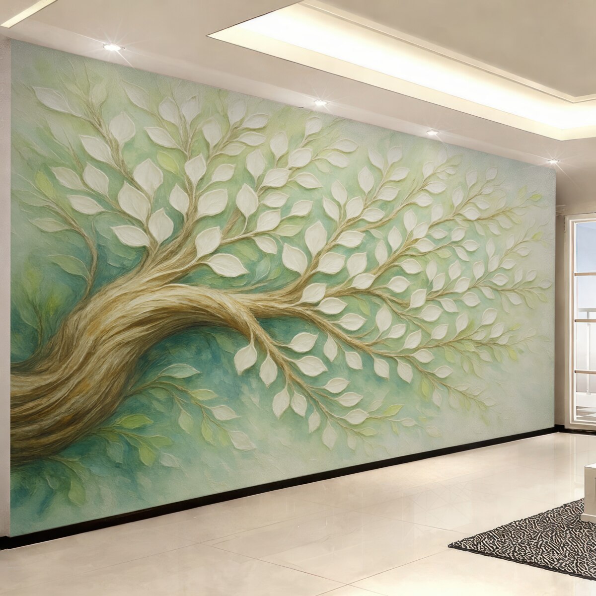 Fototapeta Abstrakcyjne ruchy pędzla naśladujące drzewa.