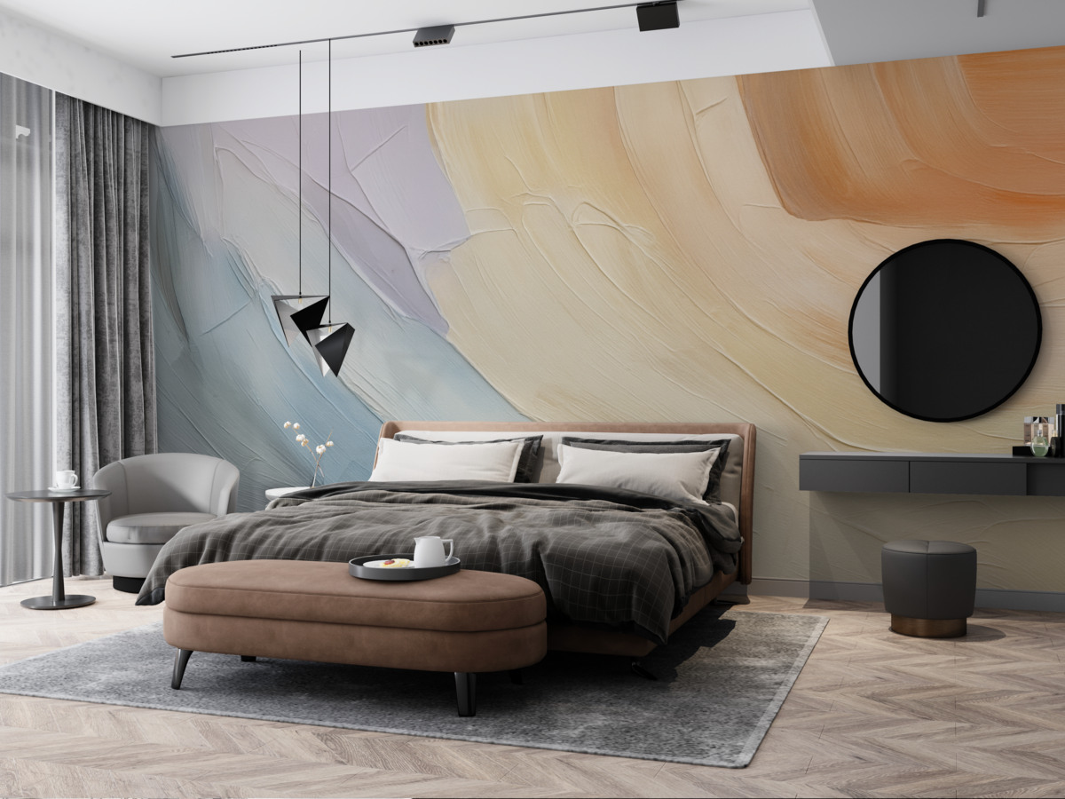 Fototapeta Abstrakcja naśladująca ruchy pędzla.