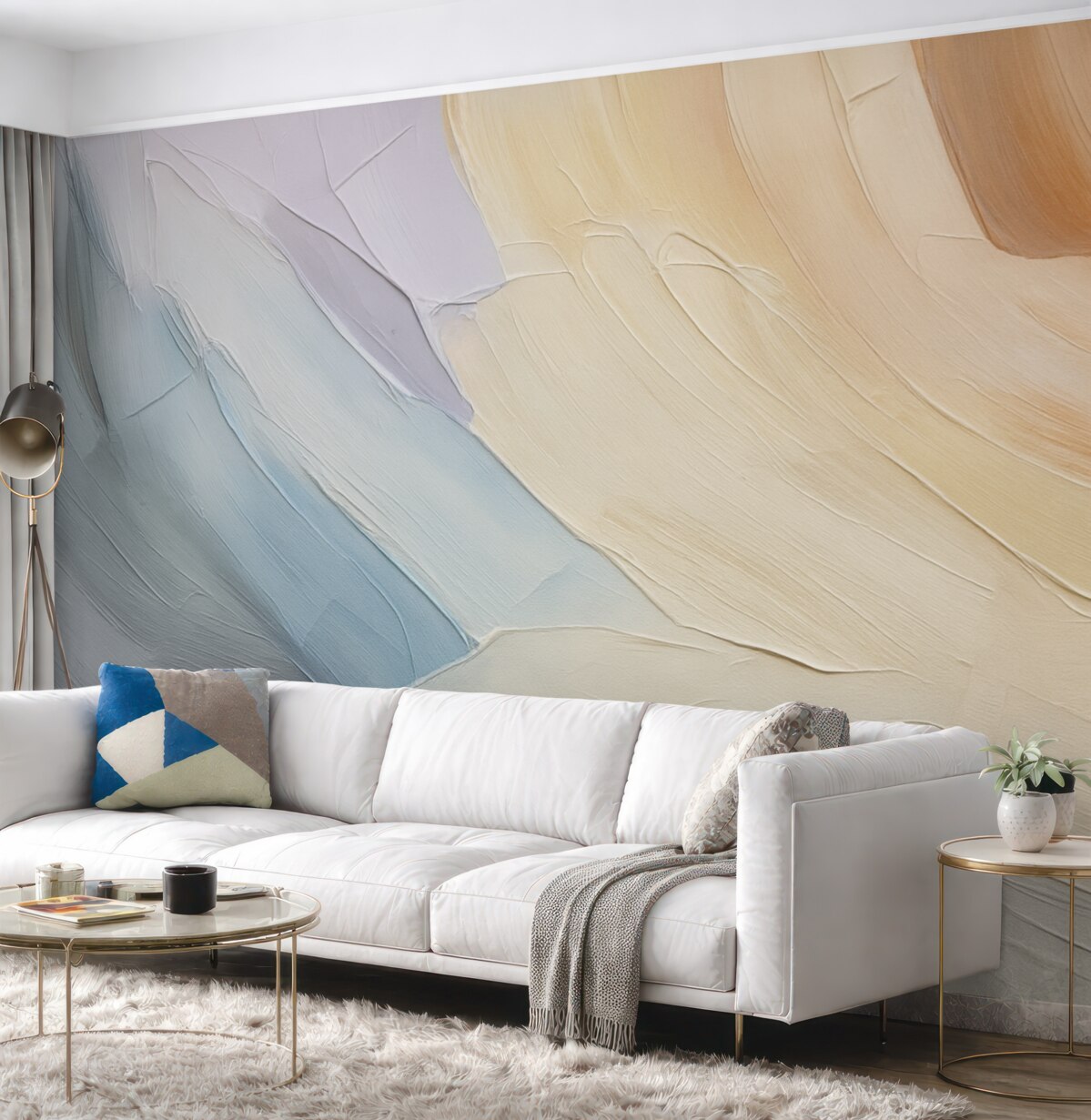 Fototapeta Abstrakcja naśladująca ruchy pędzla.