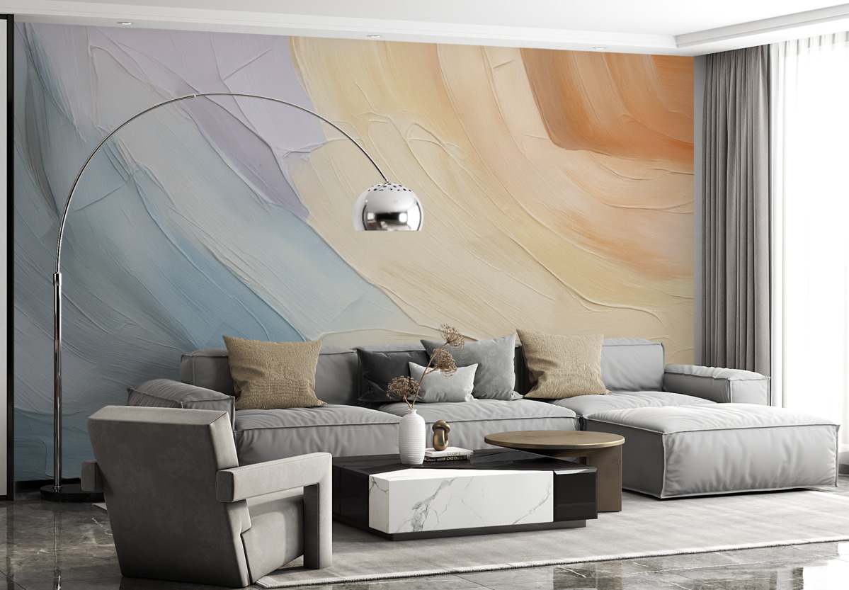 Fototapeta Abstrakcja naśladująca ruchy pędzla.