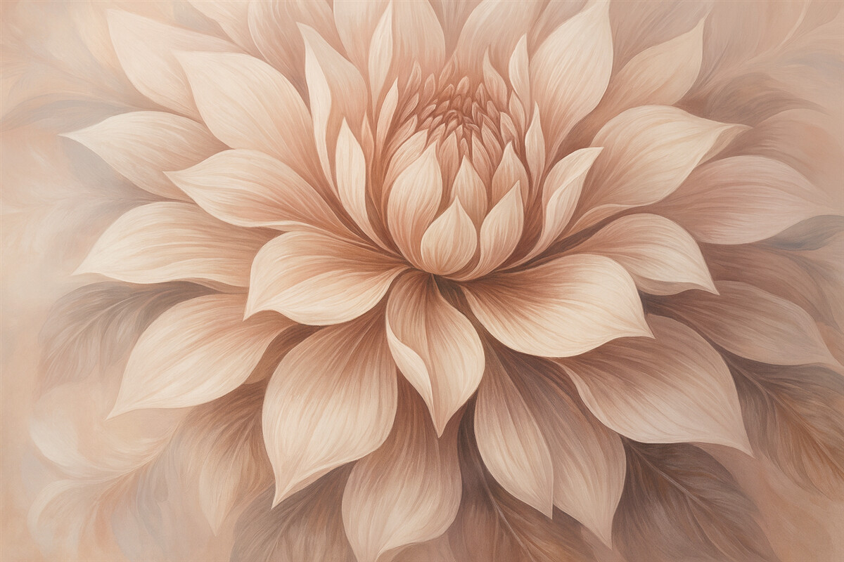 Fototapeta Stylowy różowy kwiat w delikatnej mgle.